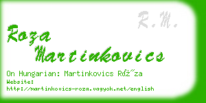 roza martinkovics business card